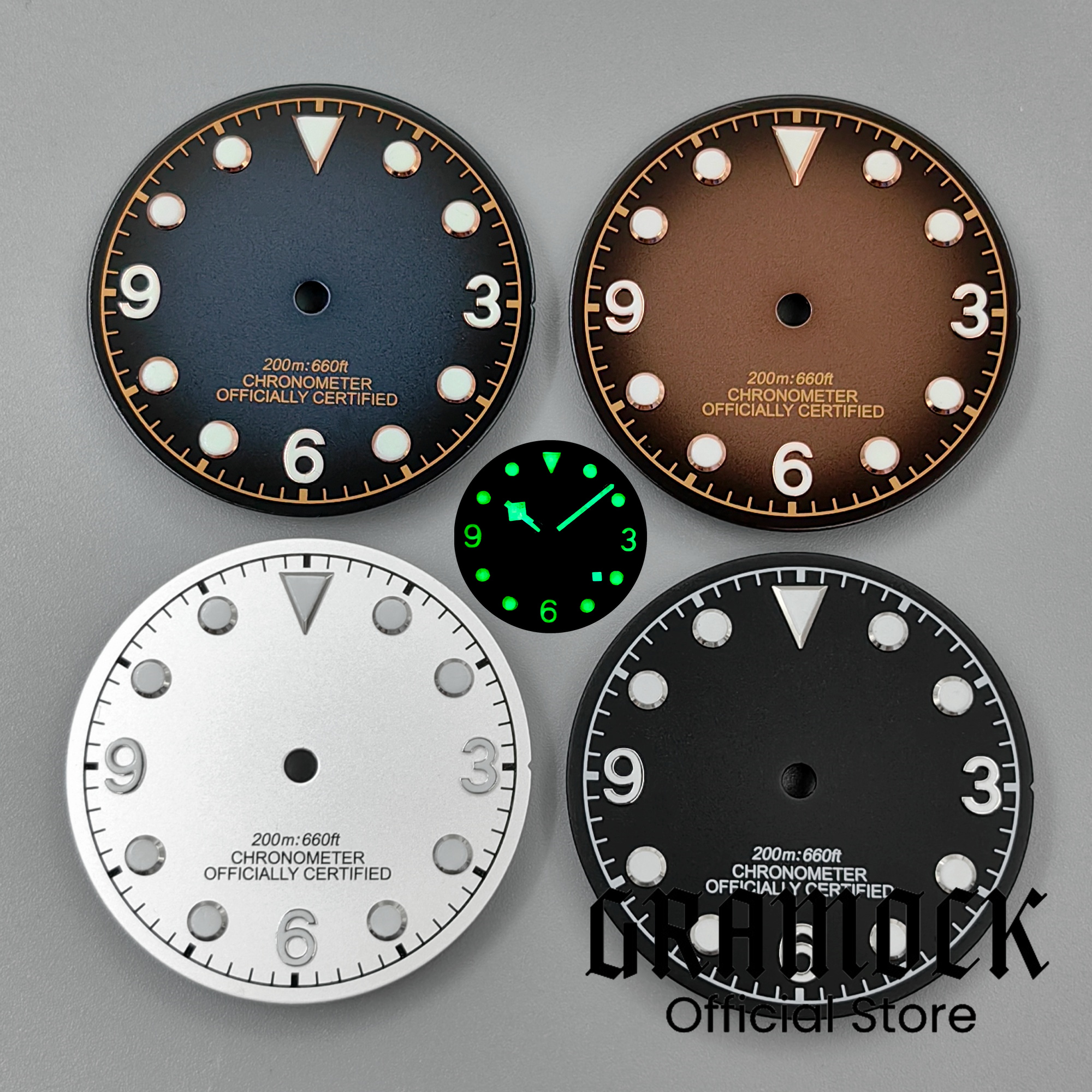 Luminous Dial Face - Sterile Dial Face 29mm Green Luminous