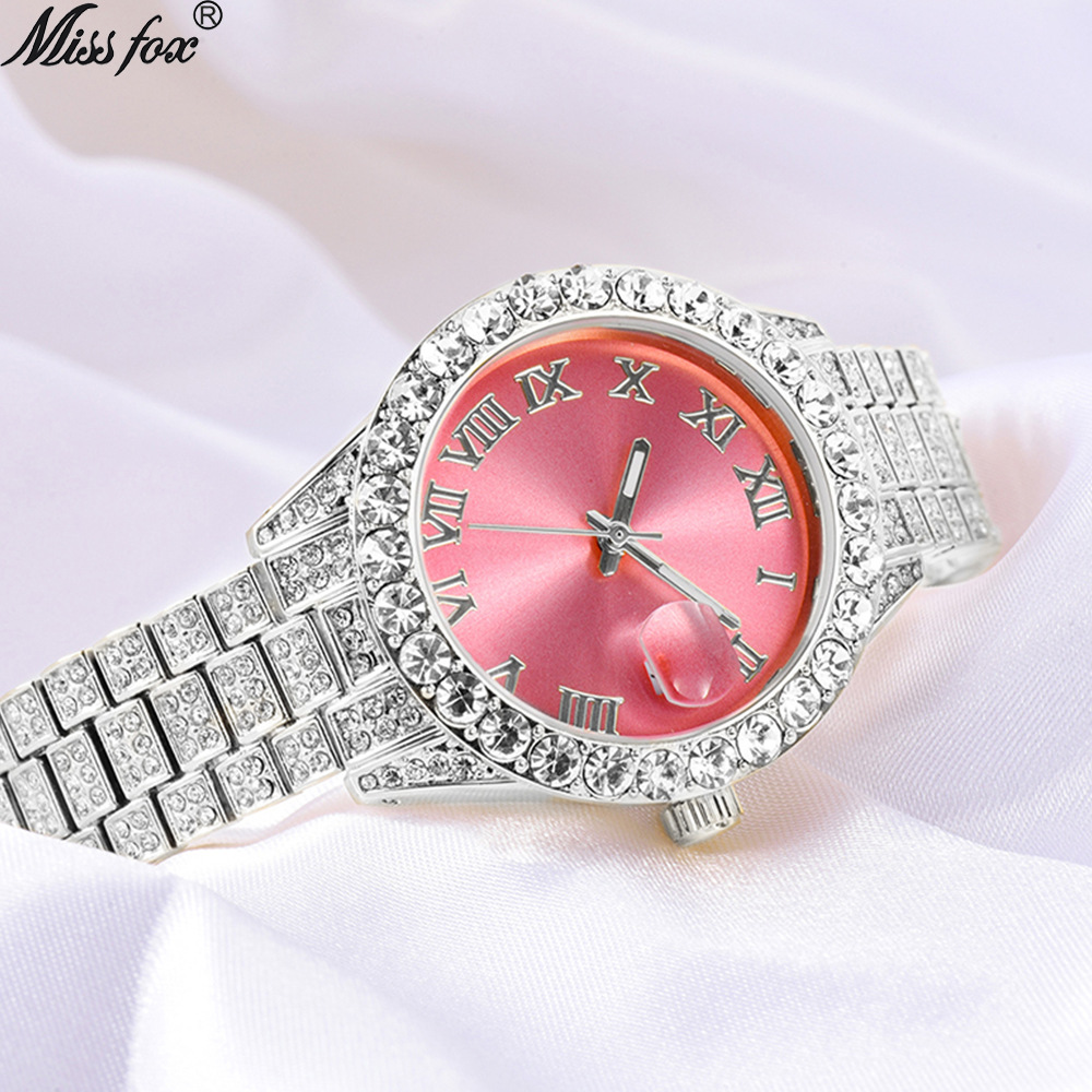 Anti-Magnetic Watch - Iced Out Watch Women Fashion Roman