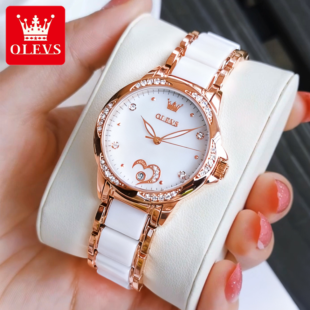 Anti-Magnetic Watch - OLEVS Elegant Fashion Women's Watches Ceramic