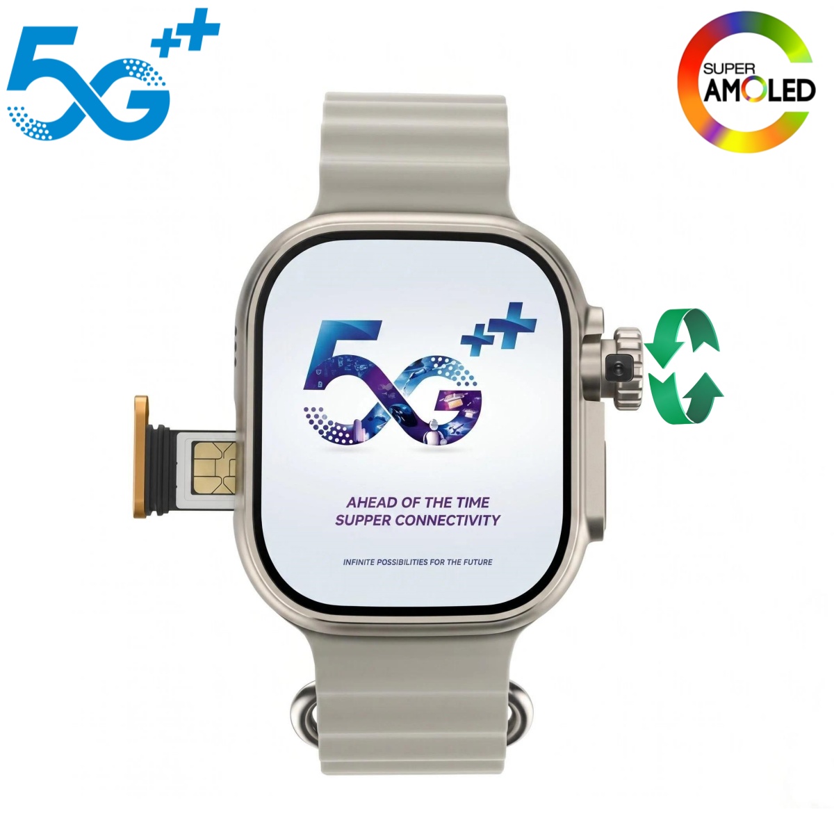 Smartwatch Watches For Men With Gps - Microwear Ultra Ai4 Smartwatch 180° Rotating