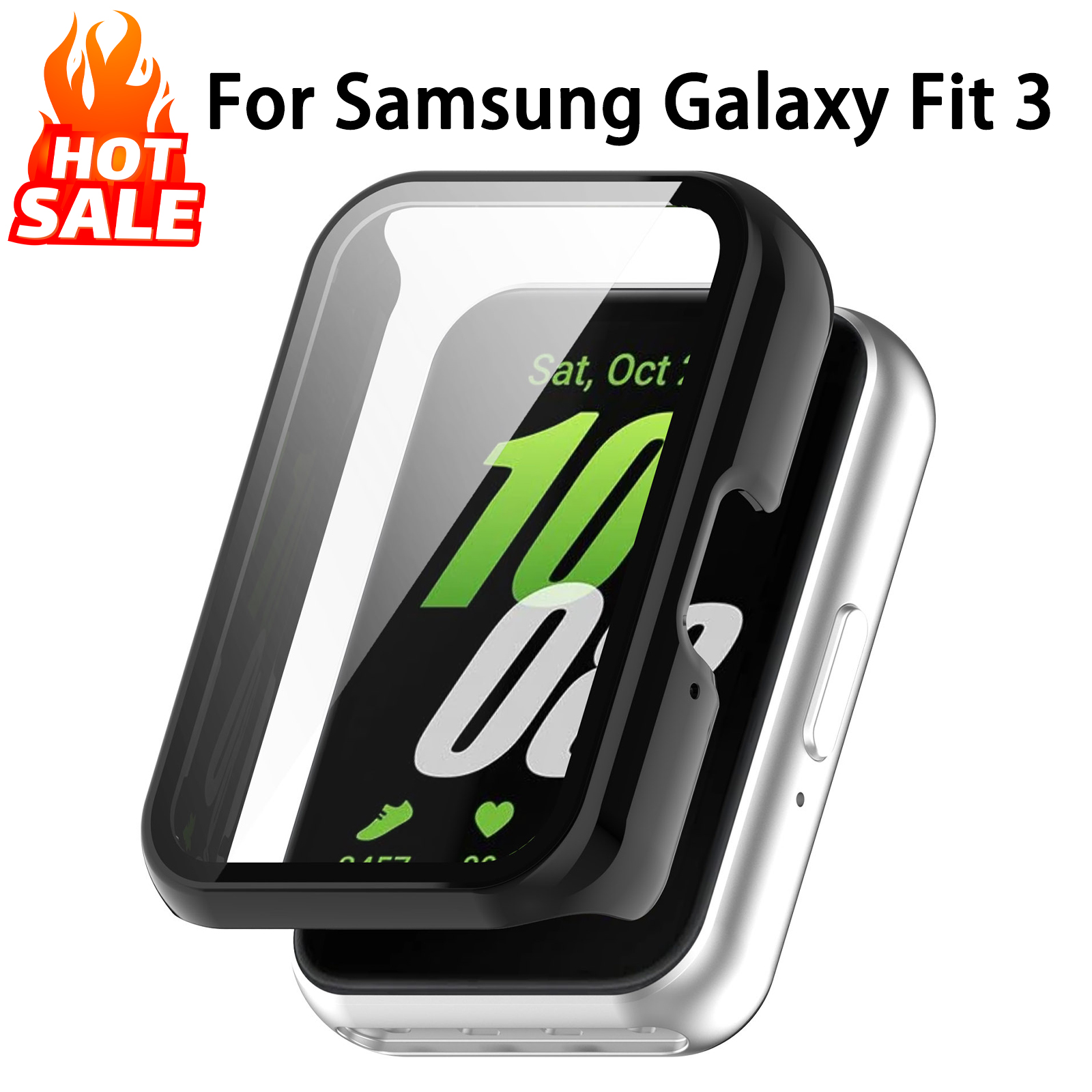 Smartwatch Watches For Men - Glass+Case For Samsung Galaxy Fit 3