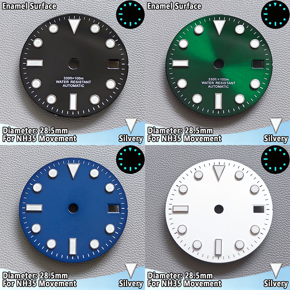 Luminous Dial Face - NH35 SUB Dial 28.5mm Enamel Surface