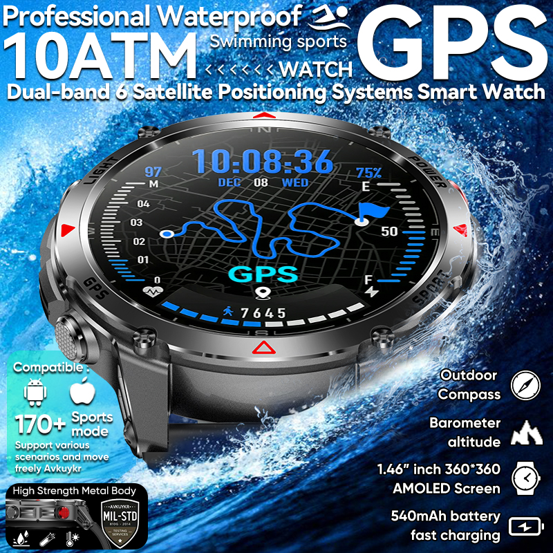 Smartwatch Watches For Men With Gps - T-Rex 3 Pro Military Grade AGPS