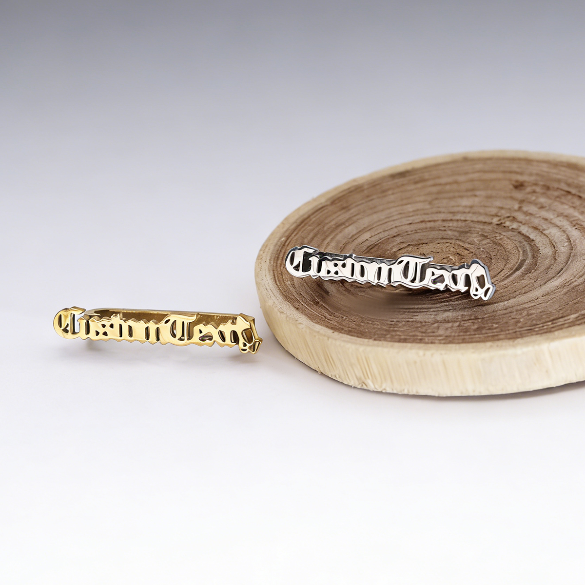 Smartwatch Ring Watches - Todorova Custom Gothic Cursive Name Watch
