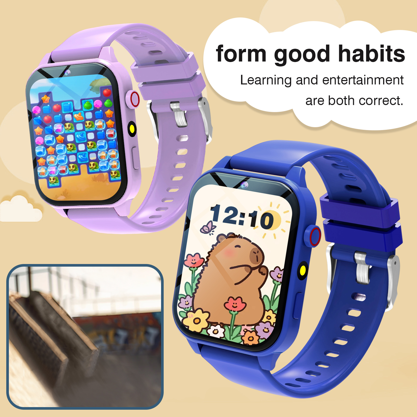 Smartwatch Watches For Kid Boy Waterproof - Kids′s Smart Watch 18 Games Camera