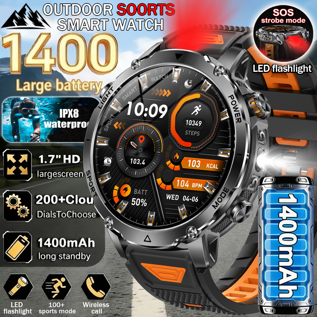 Smartwatch Watches For Men With Gps - 2026New Military Sports Smart Watch Men