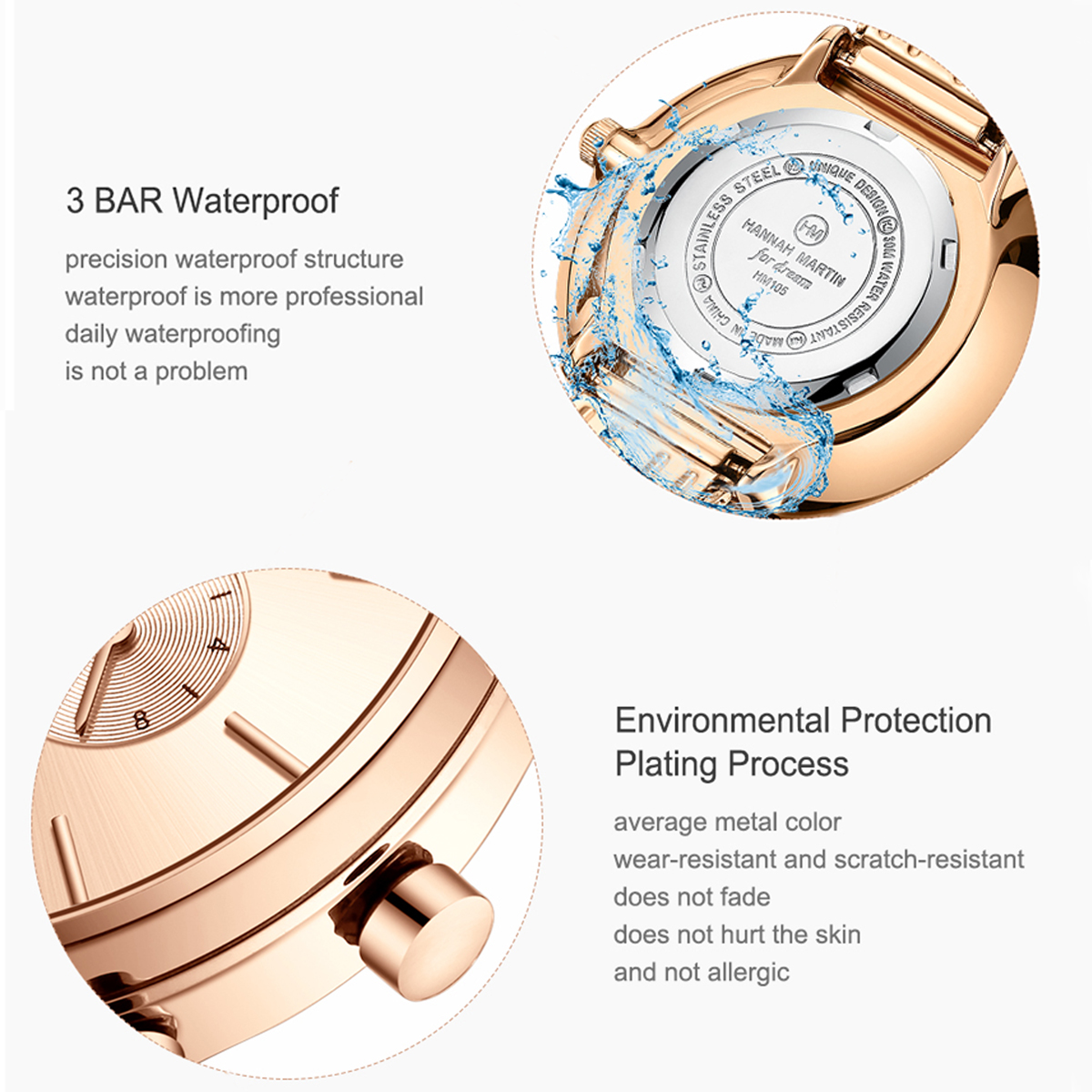 Fashion Women Watch Simple Sty - Anti-Magnetic Watch 评论和价格