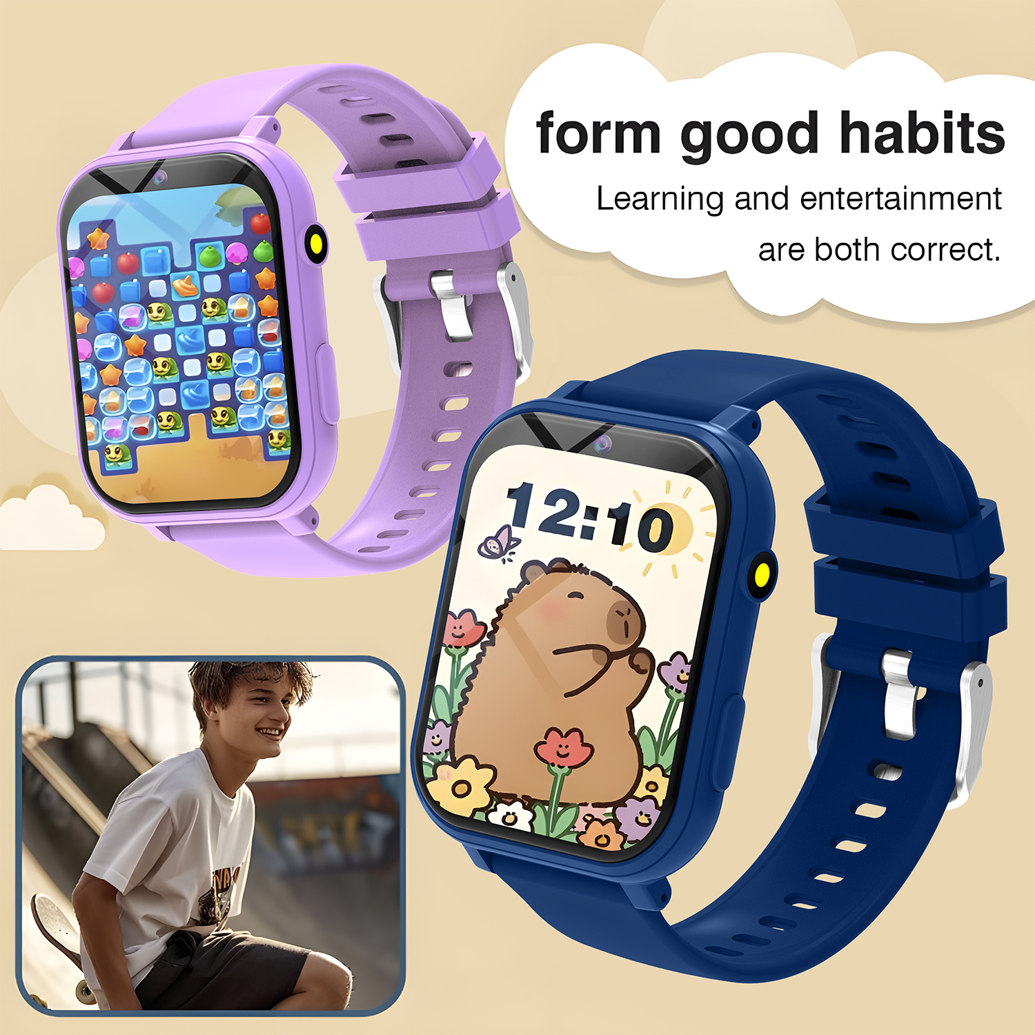 Kids Smart Watch Games Camera  - Smartwatch Watches For Kid Boy Waterproof 评论和价格