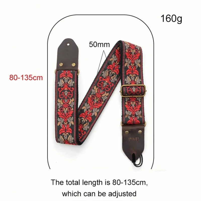 Miwayer Vintage Flowers Guitar - Leather Watch Strap 评论和价格