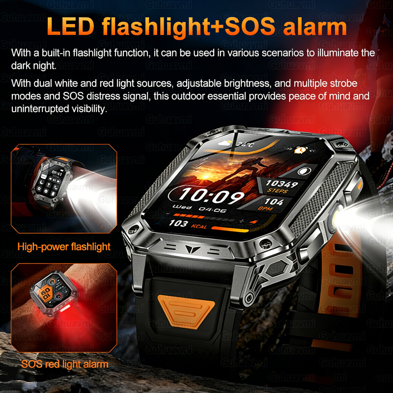 New 1500mAh Military Outdoor S - Smartwatch Watches For Men With Gps 评论和价格