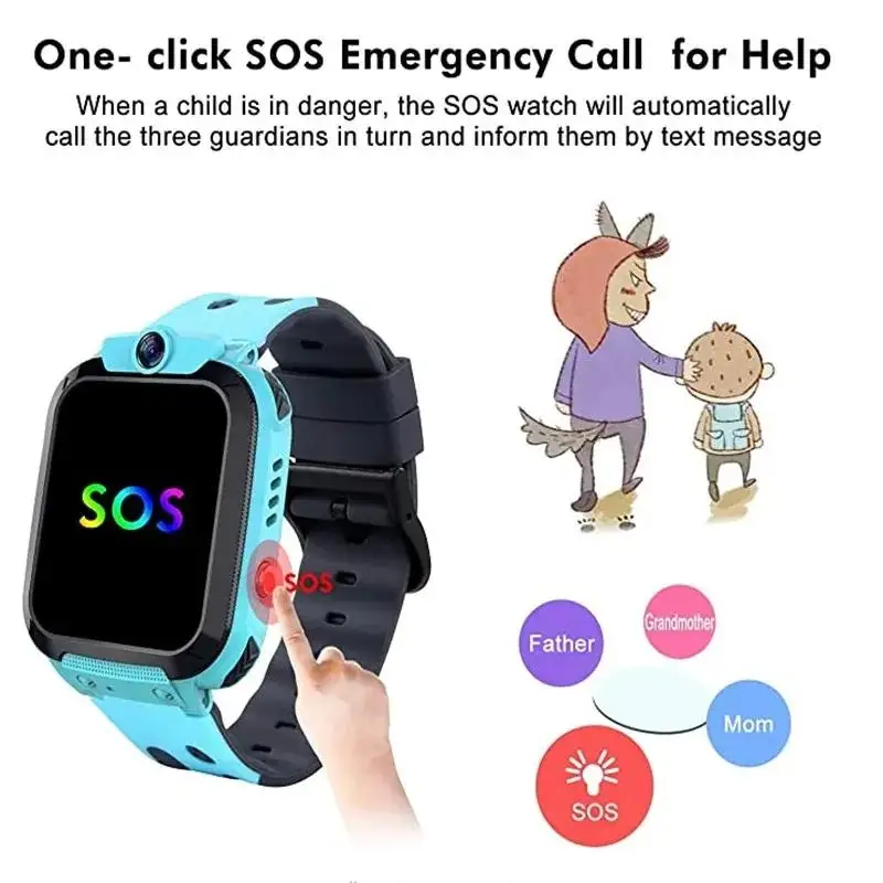 Lenovo Kids SOS GPS Location C - Smartwatch Watches For Kid Boy Waterproof 评论和价格