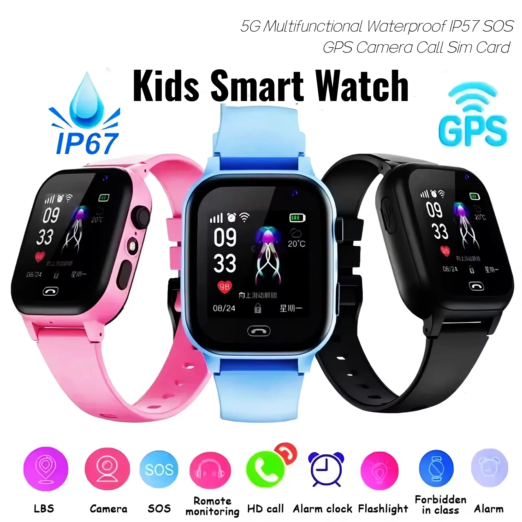 Lenovo Kids Smart Watch 5G GPS - Smartwatch Watches For Kid Boy Waterproof 评论和价格