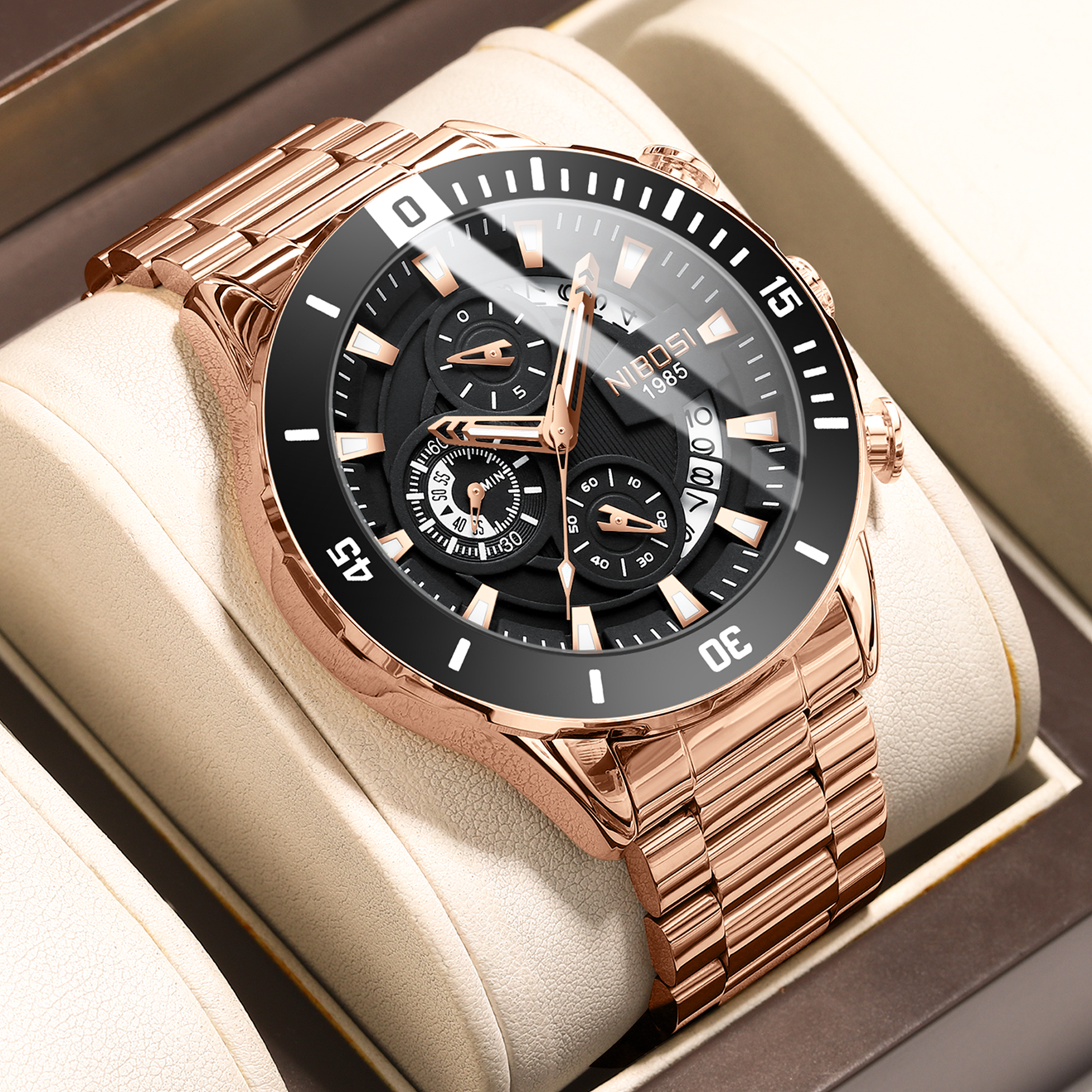 NIBOSI New Men's Watches Top B - Anti-Magnetic Watch 评论和价格
