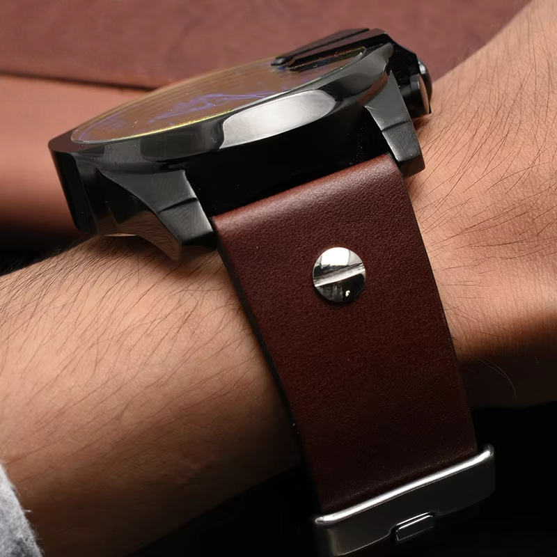 Metal Rivet Watch Band Men Bra - Watch Esim 评论和价格