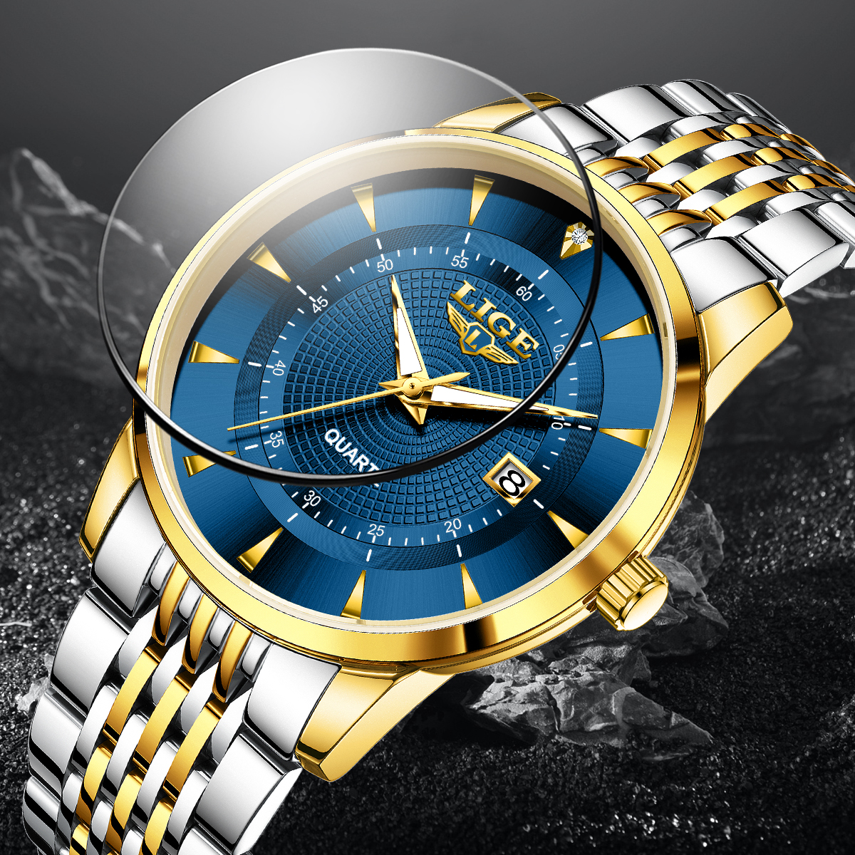 LIGE New 2025 Luxury Man Watch - Anti-Magnetic Watch 评论和价格