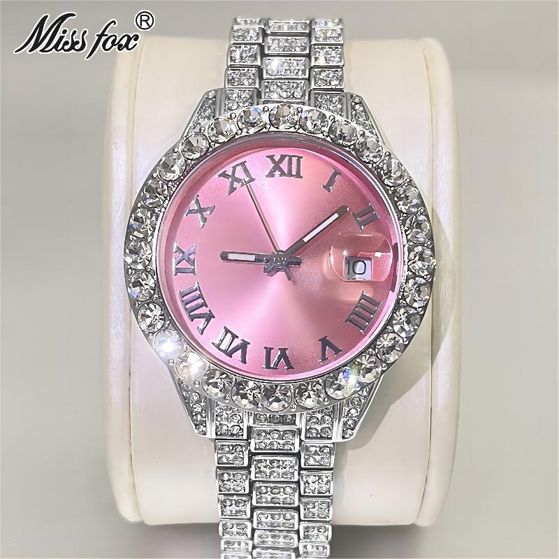 Iced Out Watch Women Fashion R - Anti-Magnetic Watch 评论和价格