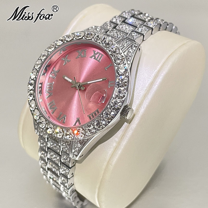 Iced Out Watch Women Fashion R - Anti-Magnetic Watch 评论和价格