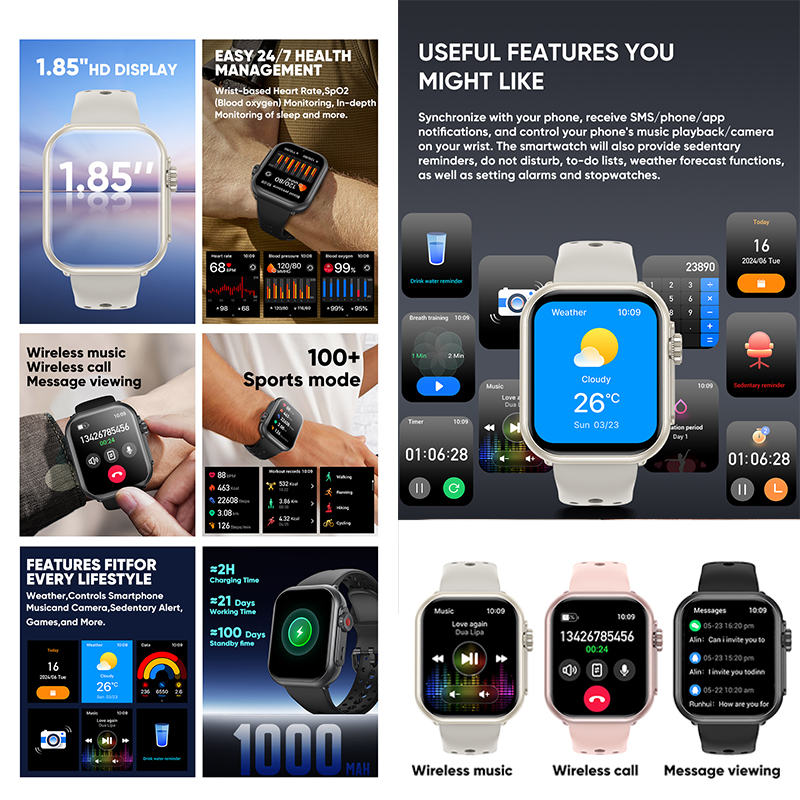 Watch Ultra K62 Men Women 1000 - Smartwatch Watches For Men With Gps 评论和价格