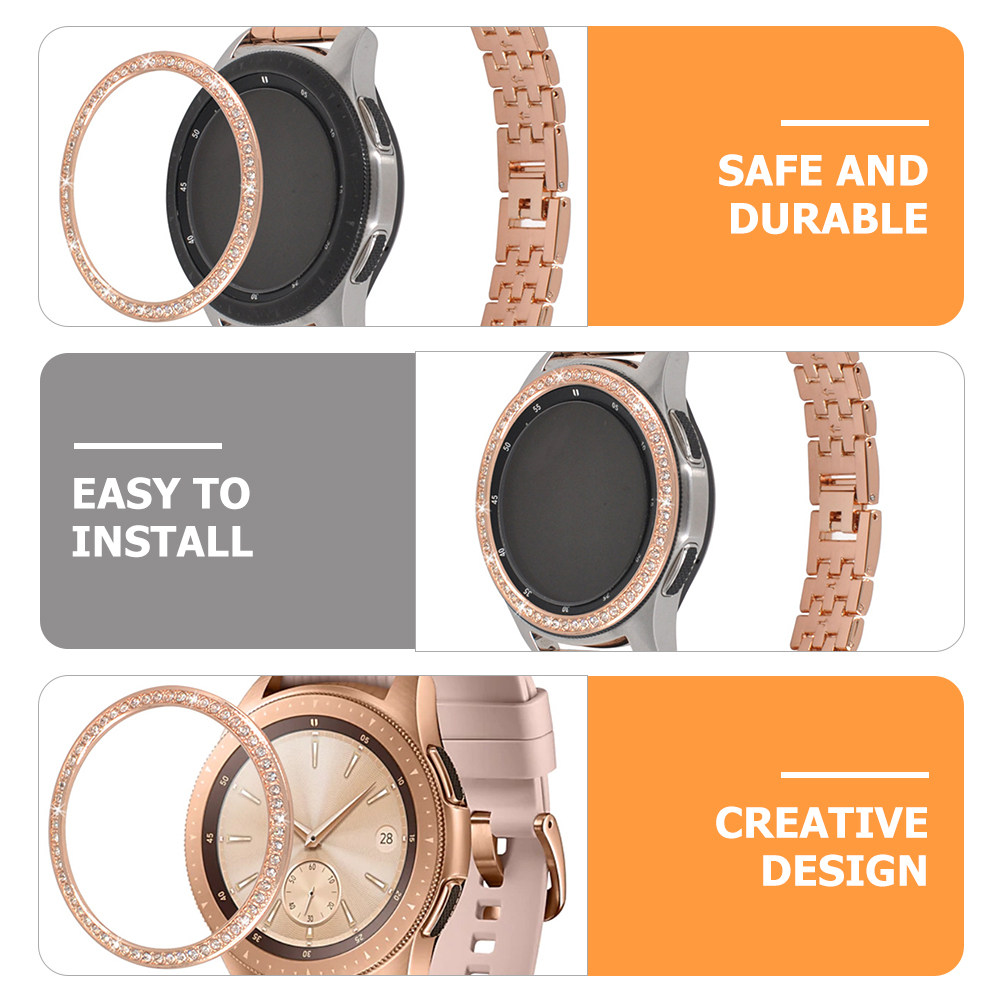 Shiny Metal Bling Watch Bezel  - Smartwatch Ring Watches 评论和价格