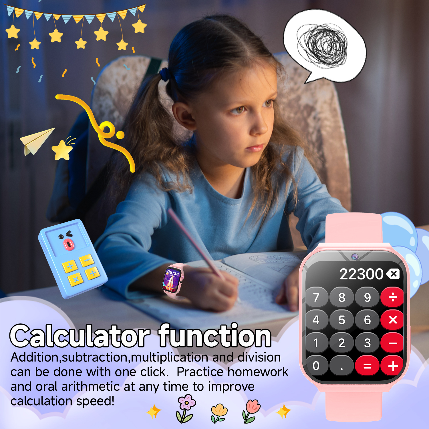 Study Partners for Kids HD Cam - Smartwatch Watches For Kid Boy Waterproof 评论和价格
