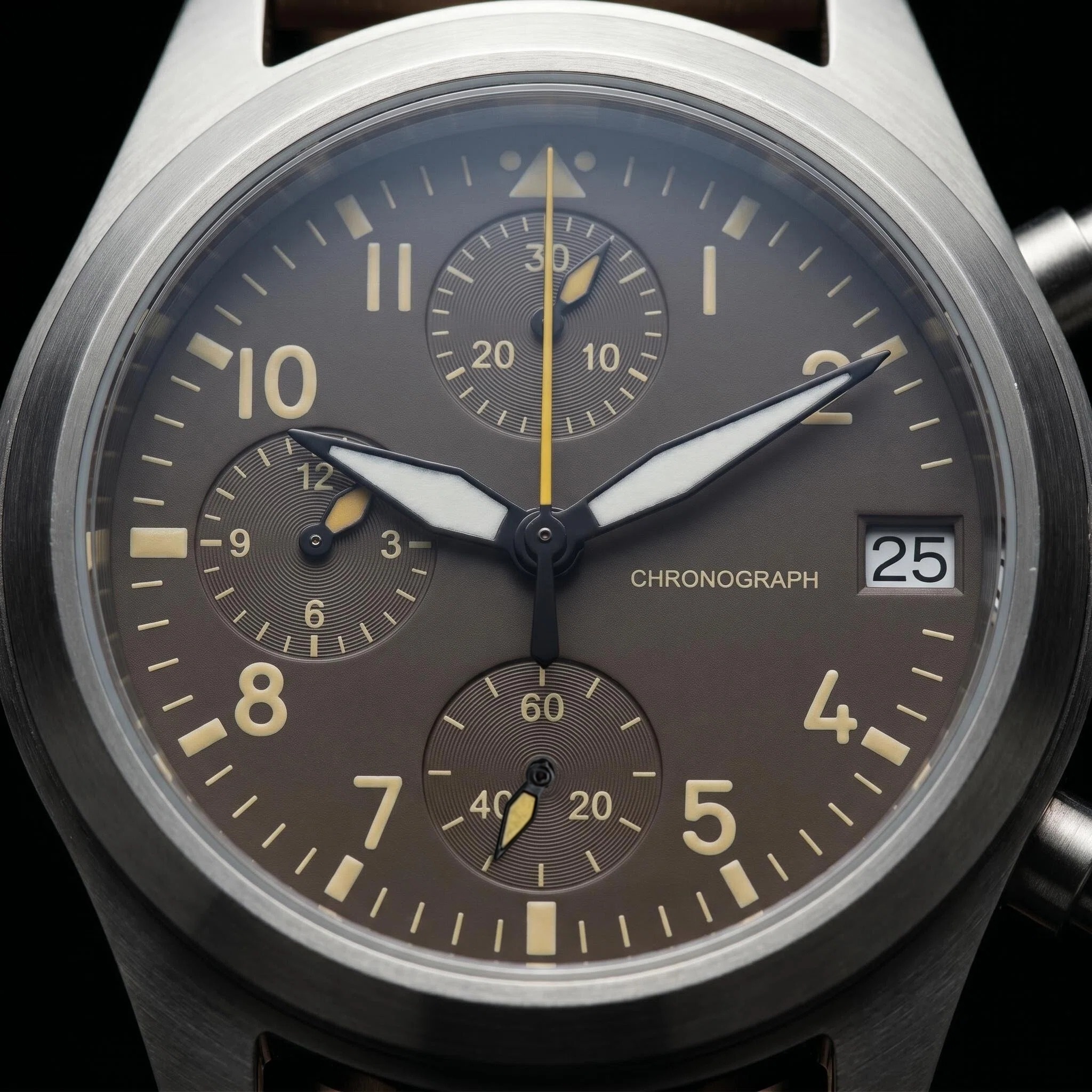 Men's 38mm Steel Dive Vintage  - Leather Watch Strap 评论和价格