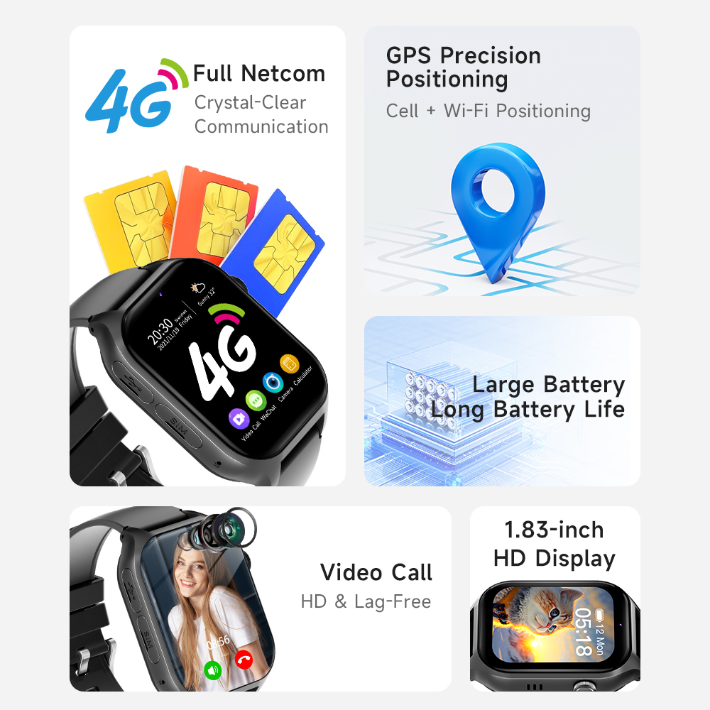 Smart Watches 4G Kids GPS AGPS - Smartwatch Watches Gift For Boys With Gps 评论和价格