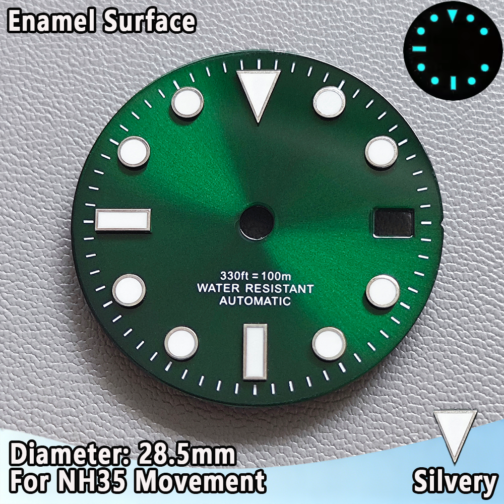 NH35 SUB Dial 28.5mm Enamel Su - Luminous Dial Face 评论和价格