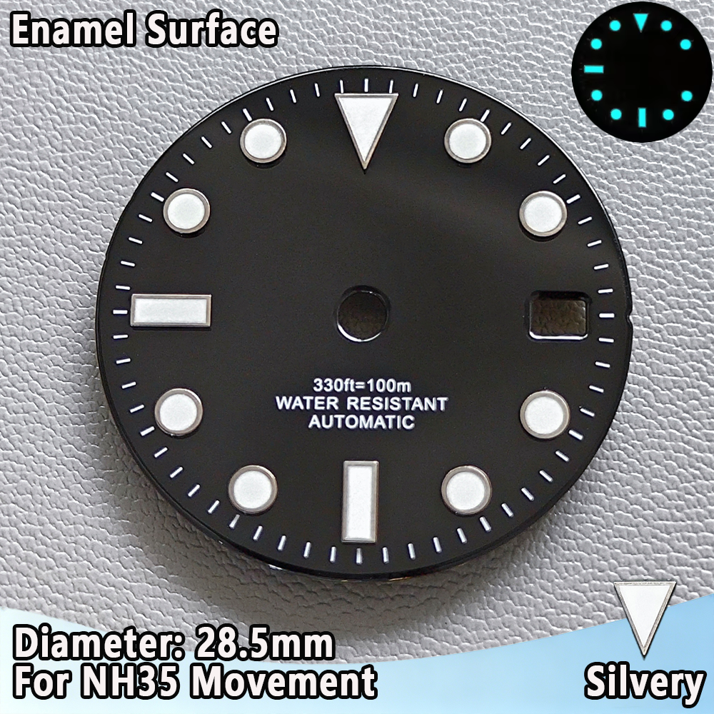 NH35 SUB Dial 28.5mm Enamel Su - Luminous Dial Face 评论和价格