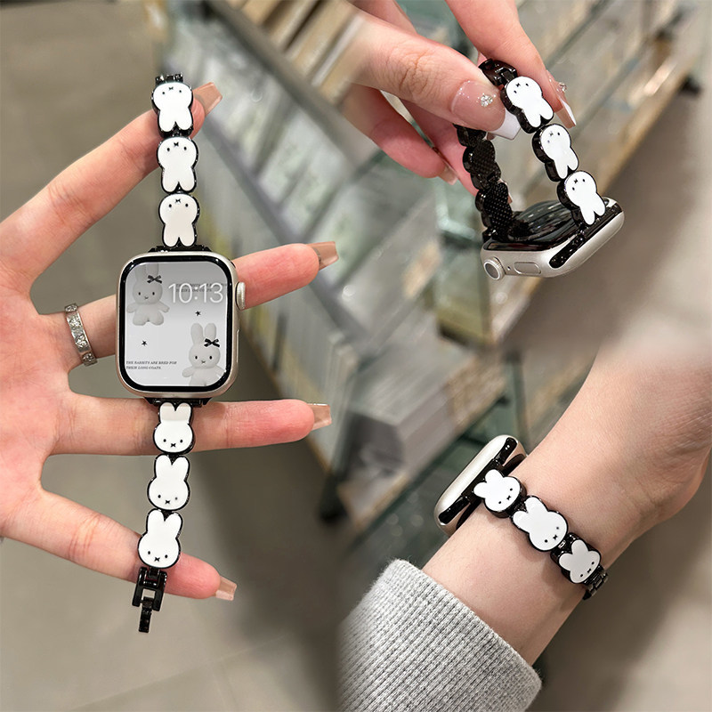 Miffy Rabbit Leather Watch Ban - Leather Watch Strap 评论和价格