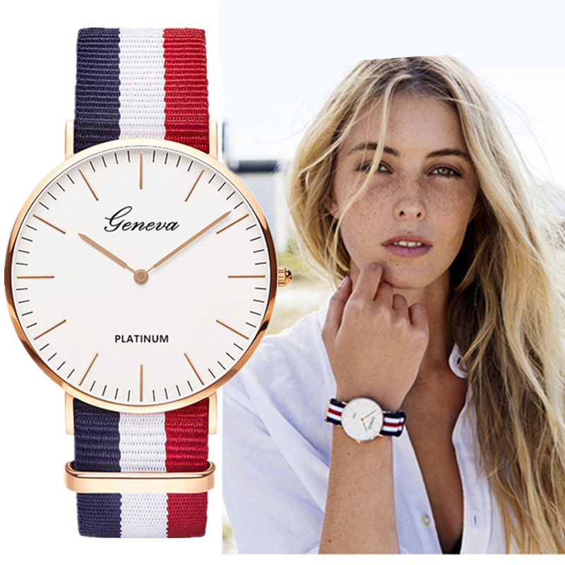 Classic Fashion Stripe Nylon B - Smartwatch Branded Watches For Women 评论和价格