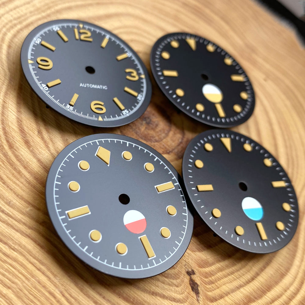 Vintage Black MOD Watch Dial F - Luminous Dial Face 评论和价格