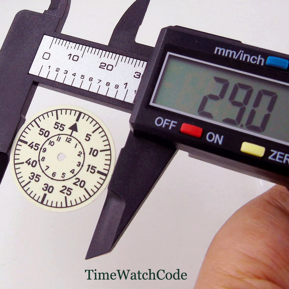29mm Watch Dial Face with Hand - Luminous Dial Face 评论和价格