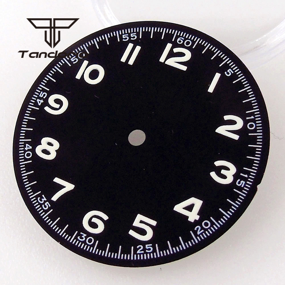 29mm Black Watch Dial Face Ara - Luminous Dial Face 评论和价格