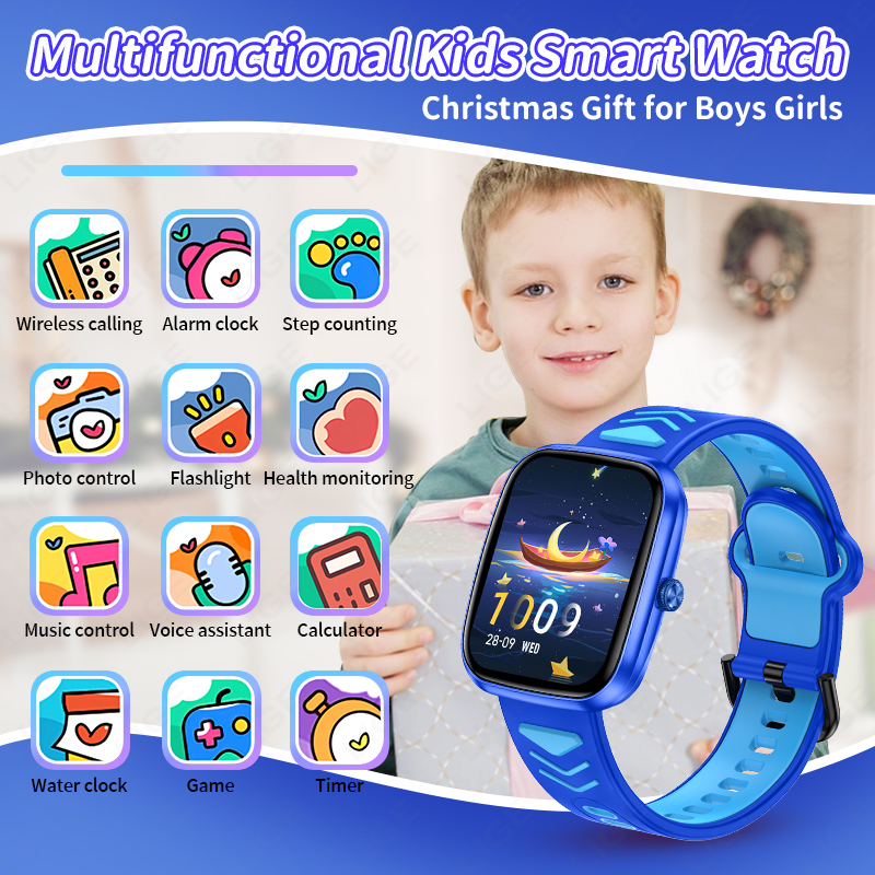 LIGE 2026 Kids Smart Watch Chi - Smartwatch Watches For Kid Boy Waterproof 评论和价格