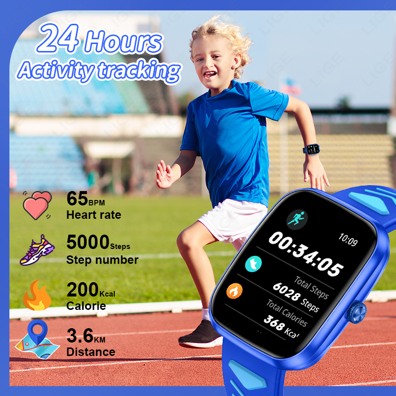 LIGE 2026 Kids Smart Watch Chi - Smartwatch Watches For Kid Boy Waterproof 评论和价格