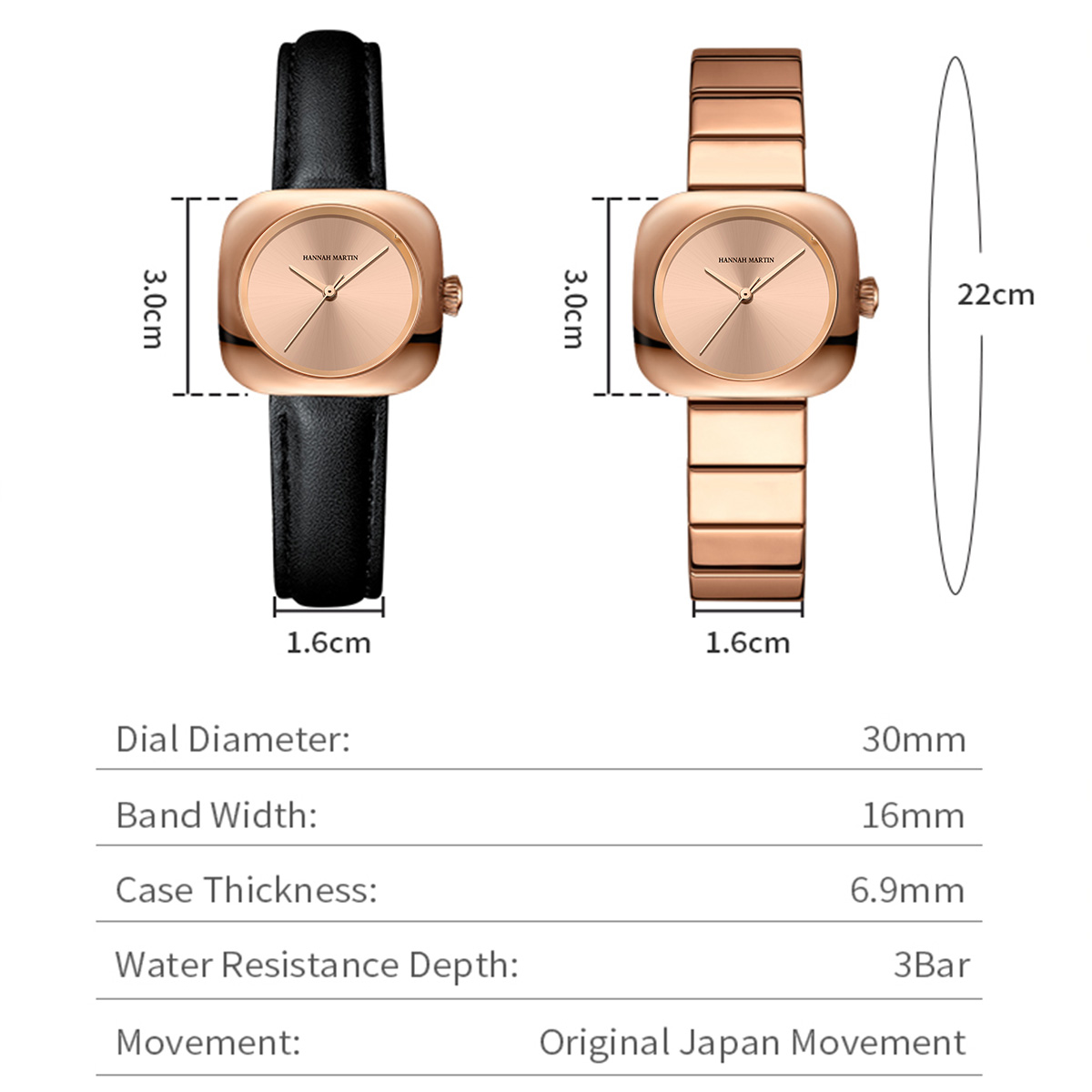 HANNAH MARTIN Women Watch Quar - Anti-Magnetic Watch 评论和价格