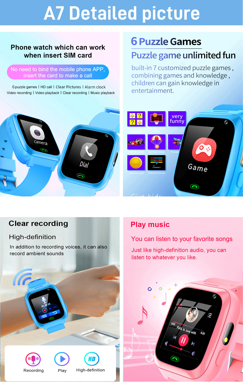 2G 4G Kids Smart Watch Phone G - Smartwatch Watches For Kid Boy Waterproof 评论和价格