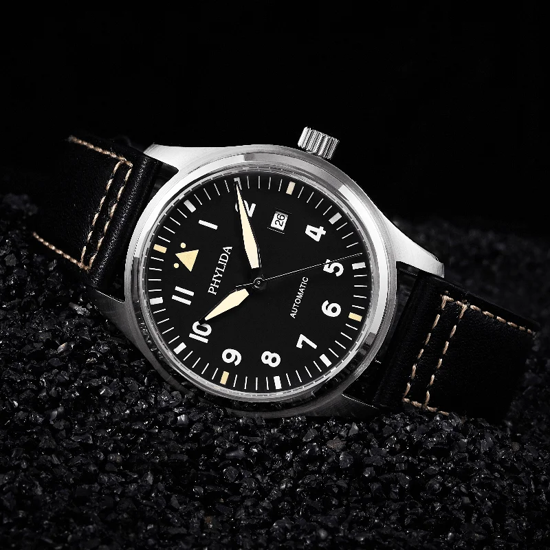 PHYLIDA 42mm Spitfire Pilot’s  - Leather Watch Strap 评论和价格