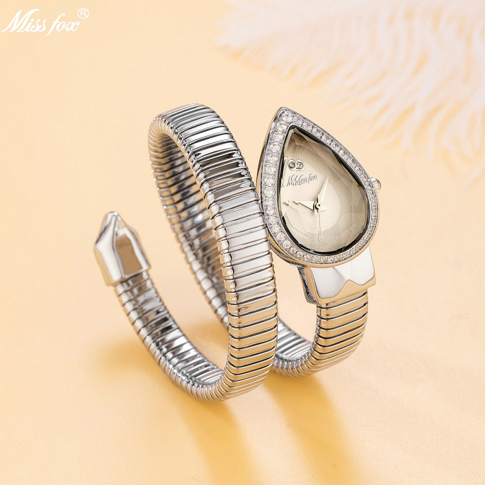 MISSFOX Snake Shape Diamond Wa - Anti-Magnetic Watch 评论和价格