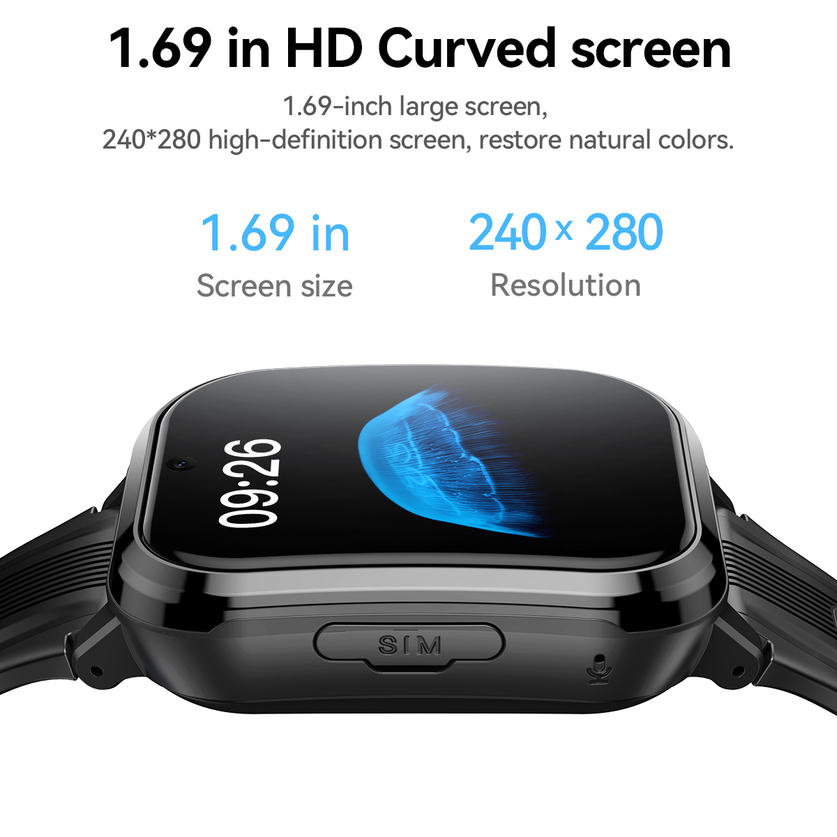 HOCO Y108 1.69inch HD LCD Curv - Smartwatch Watches For Kid Boy Waterproof 评论和价格