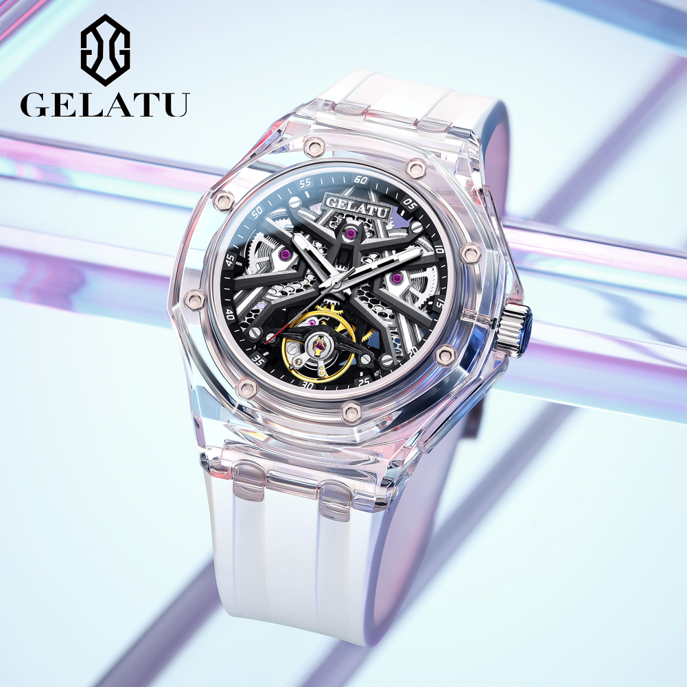 GELATU 8002 Automatic Mechanic - Leather Watch Strap 评论和价格