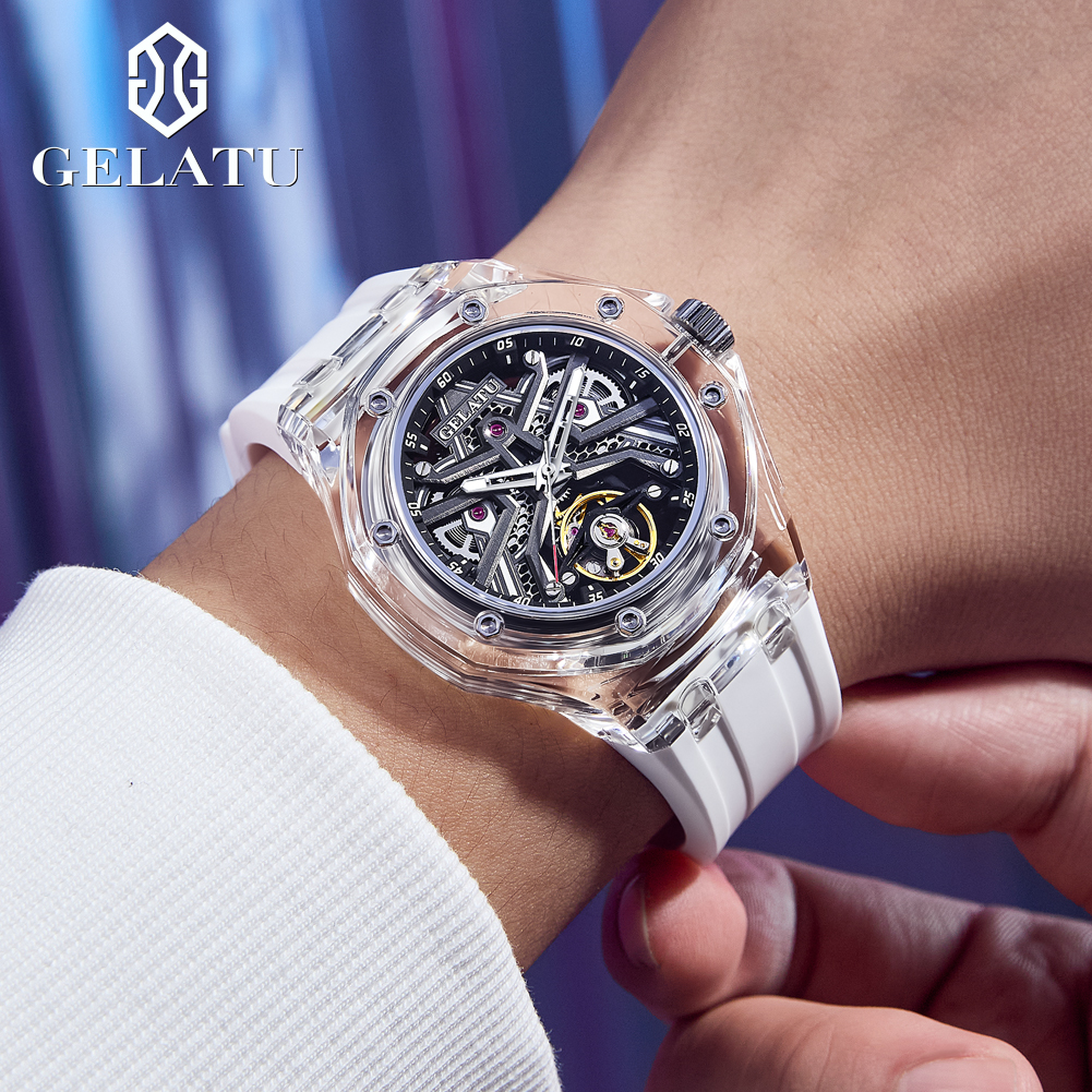 GELATU 8002 Automatic Mechanic - Leather Watch Strap 评论和价格
