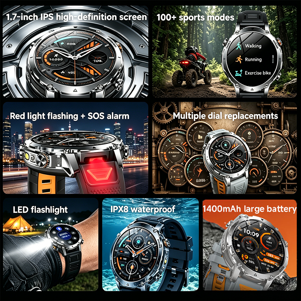 2026New Military Sports Smart  - Smartwatch Watches For Men With Gps 评论和价格