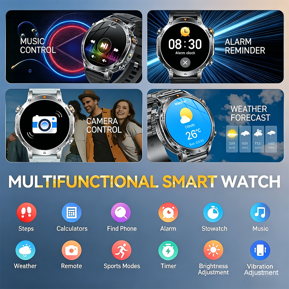 2026New Military Sports Smart  - Smartwatch Watches For Men With Gps 评论和价格