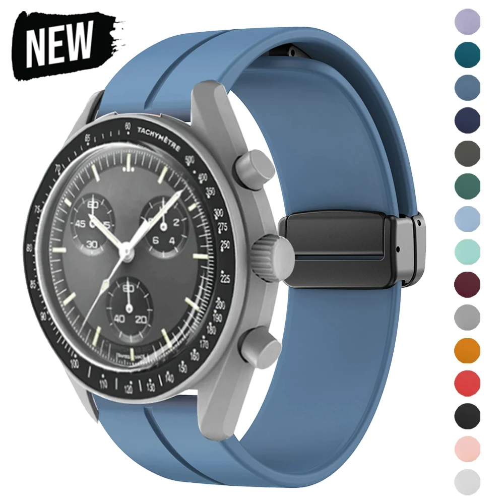 Silicone Strap For Omega X Swa - Watches Omega 评论和价格